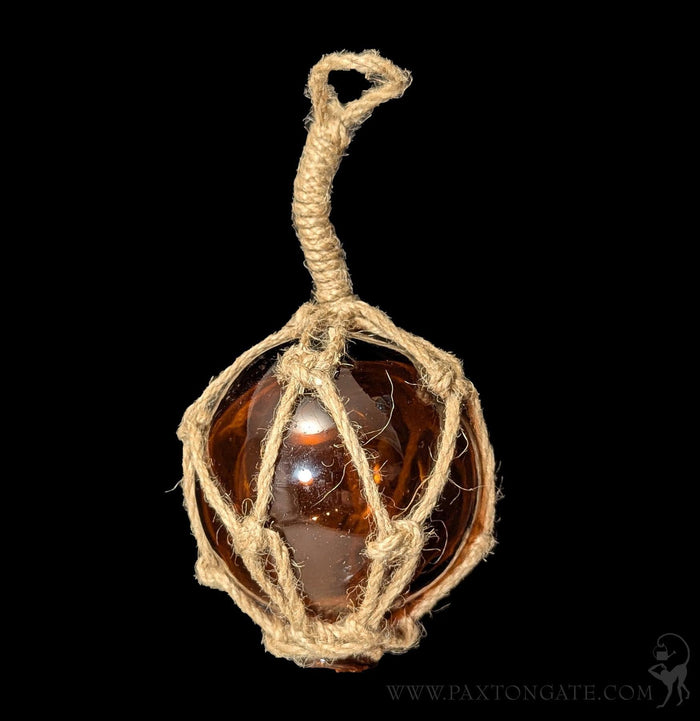 Amber Japanese Glass Ball Fishing Float-Decor-Hampton Nautical-PaxtonGate