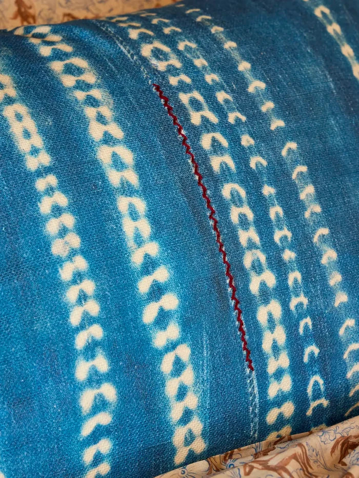 Boho Fringe Bedspread - Shibori Stamps Indigo-view 5