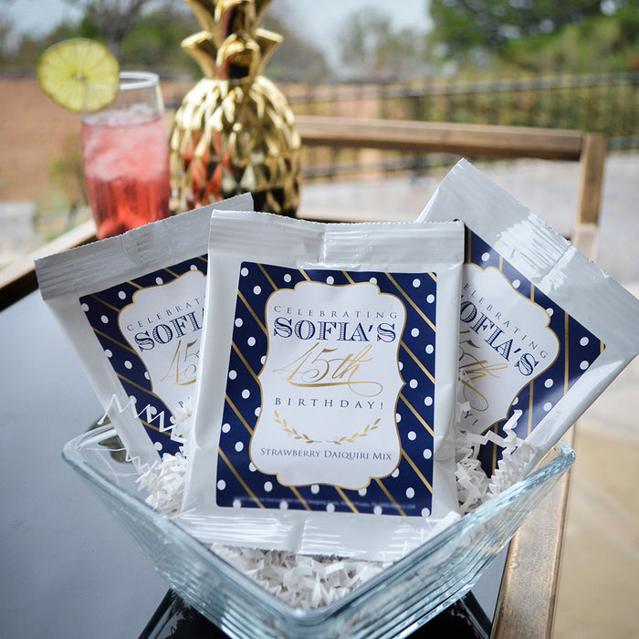 Custom Daiquiri Mix Birthday Favors