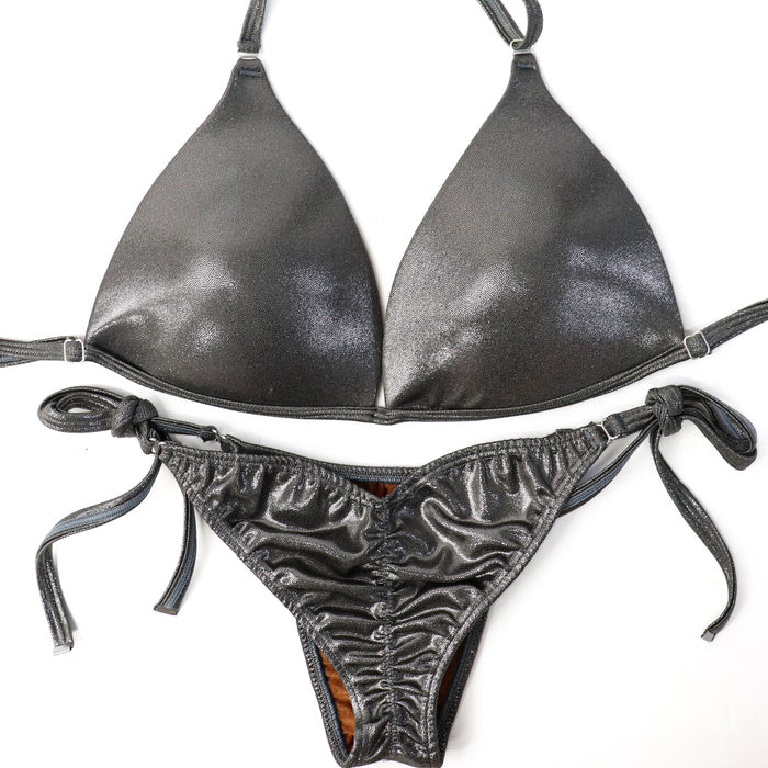 QS CL: Hologram Silver Posing Practice Suit. Large Molded/Brazilian, Modest Rise. Angel Competition BikinisThe best NPC Competition Suits for the Bikini Division, Fit Model Division Suits, and bodybuilding suits.