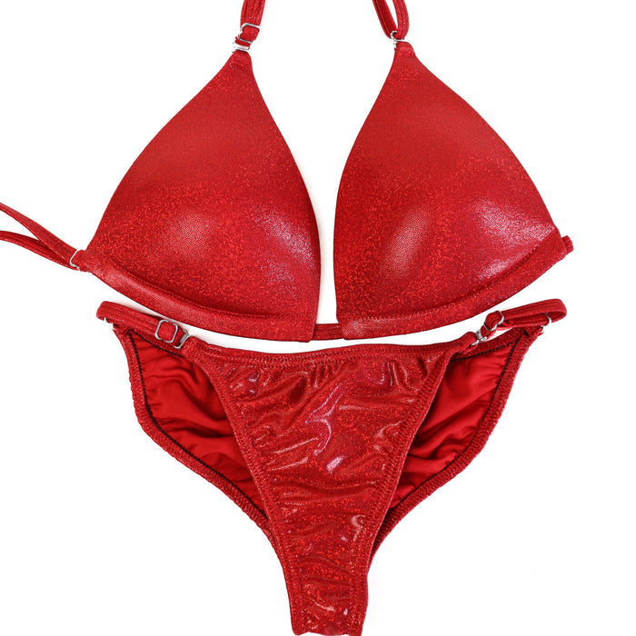 QS ST: Hologram Red Fit Model Suit. Medium Molded/Fit Model 2. Angel Competition BikinisThe best NPC Competition Suits for the Bikini Division, Fit Model Division Suits, and bodybuilding suits.