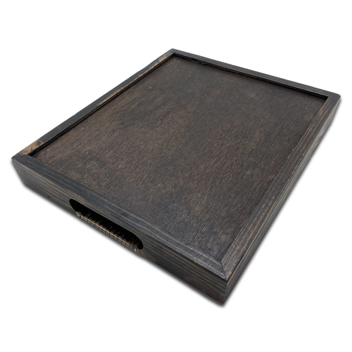 10 5/8" x 9 1/8" Vintage Imitation Wood Jewelry Tray