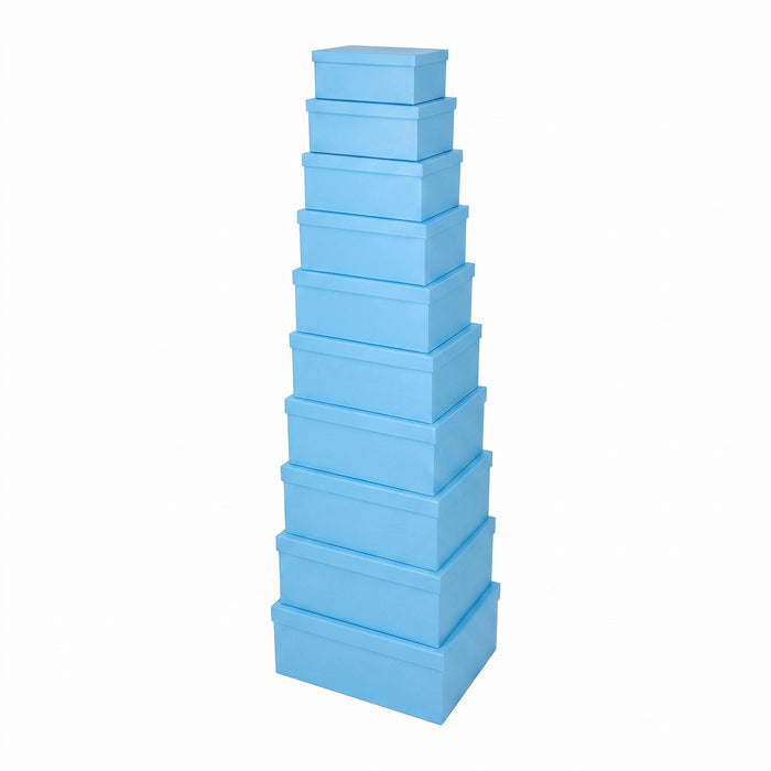 10-Piece Blue Nested Gift Box Set