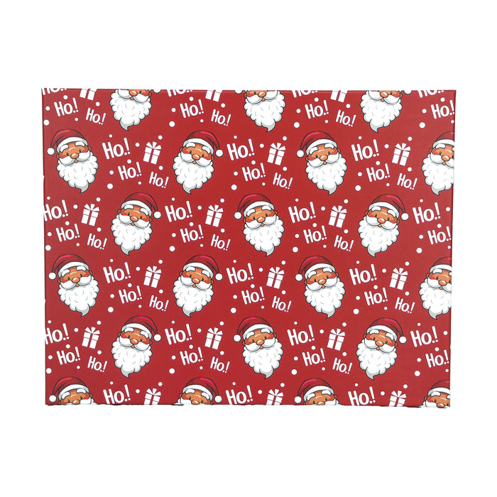 10-Piece Red Nested Gift Box Set with Santa Claus Ho Ho Ho Design