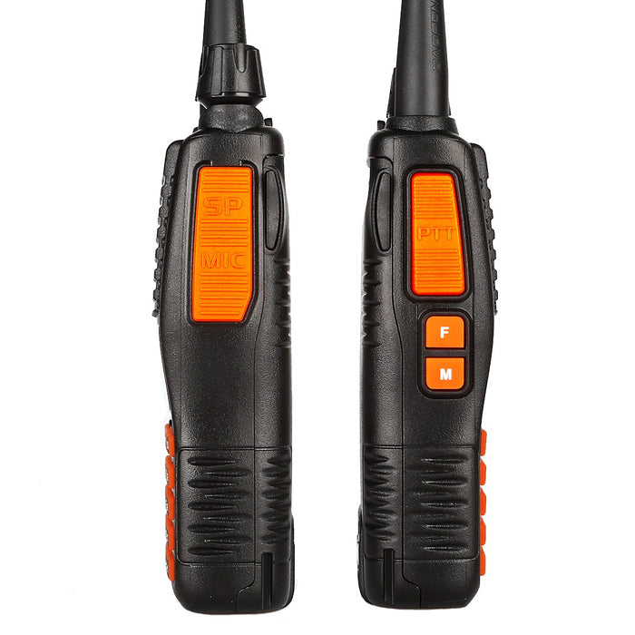2 x BaoFeng GT-5TP Two-Way Radio + Programming Cable + 2 x Speaker - Radioddity