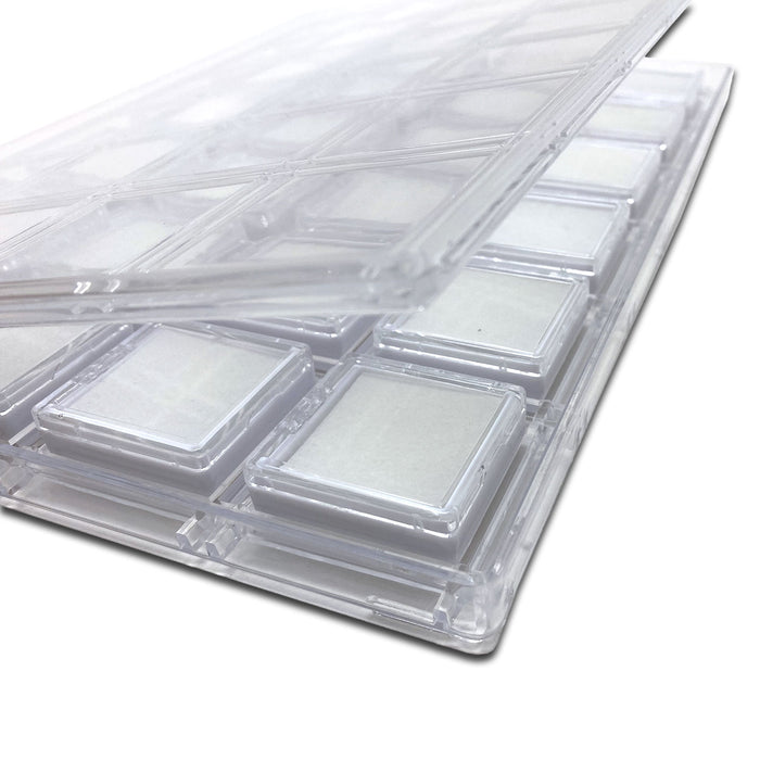 24 Clear Gemstone Boxes with Acrylic Case