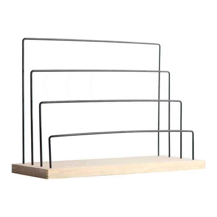 4 Tier Black Metal Earring Card Display Stand