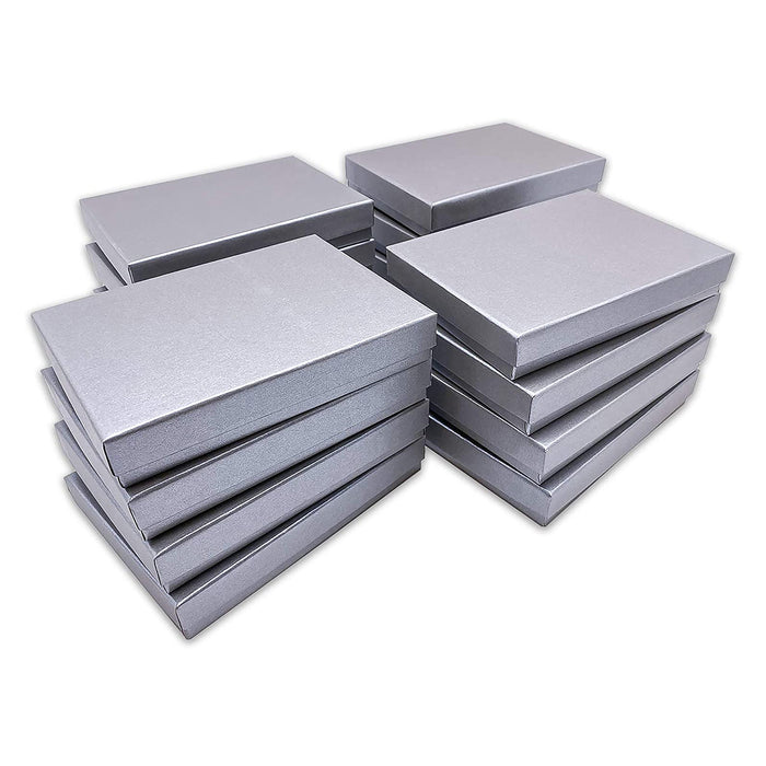 7 1/8" x 5 1/8" Pearl Gray Cotton Filled Paper Box