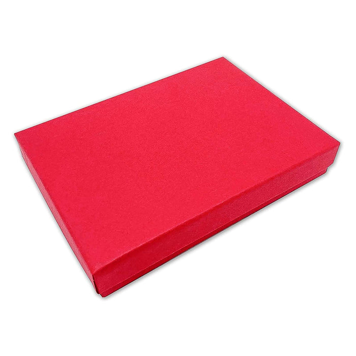 7 1/8" x 5 3/16" Matte Red Cotton Filled Paper Box