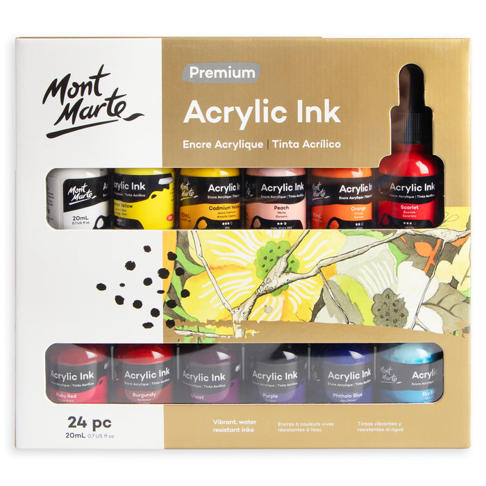 Acrylic Ink Premium 24pc x 20ml (0.7 US fl.oz)