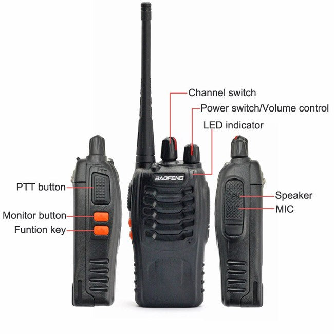Baofeng BF-888S [5 Pack] | UHF |  5W | 16CH | CTCSS/DCS | Emergency Alarm | Flashlight - Radioddity