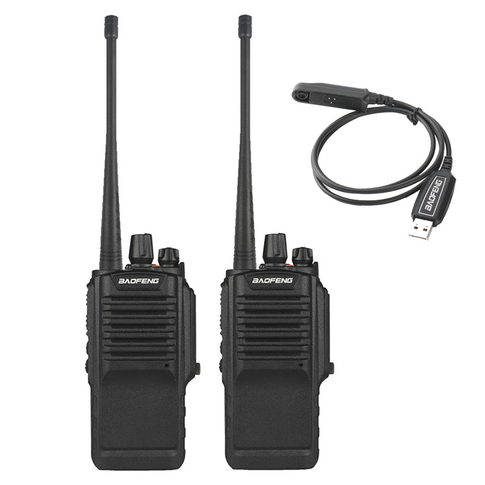 Baofeng BF-9700 [2 Pack + Cable] | UHF | 7/5/1W | Waterproof | Noise Reduction [DISCONTINUED] - Radioddity
