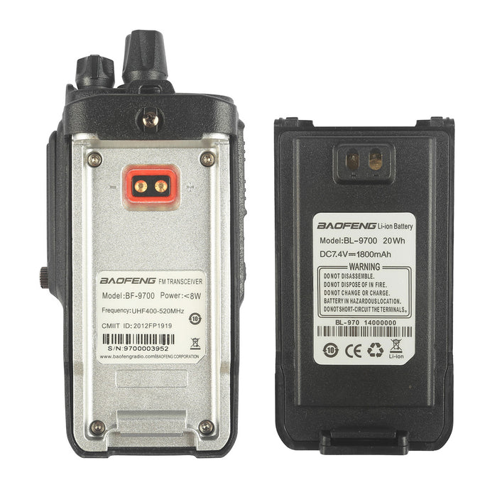 Baofeng BF-9700 [5 Pack] | UHF | 7/5/1W | Waterproof | Noise Reduction - Radioddity