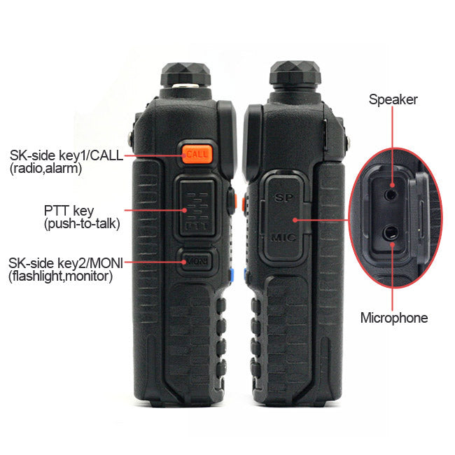 Baofeng UV-5R Two Way Radio + Extra Speaker Mic [DISCONTINUED] - Radioddity