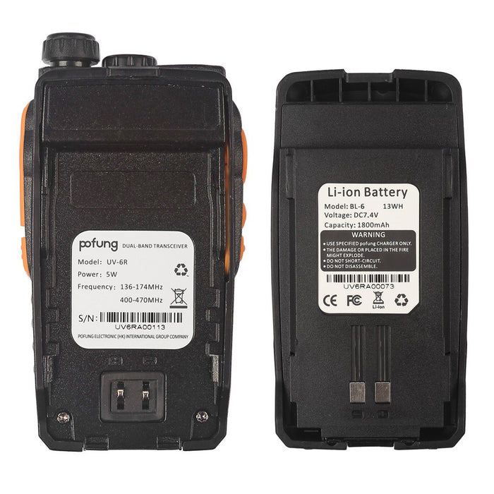 Baofeng UV-6R Dual Band Two-Way Radio [DISCONTINUED] - Radioddity