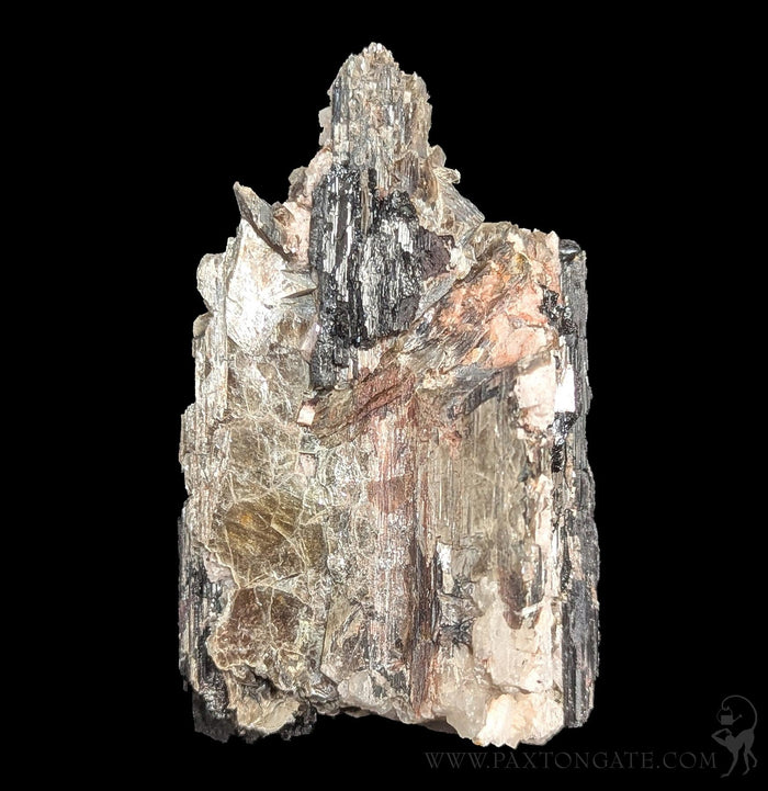 Black Tourmaline Crystal with pyrite-Minerals-Mining Moura-PaxtonGate