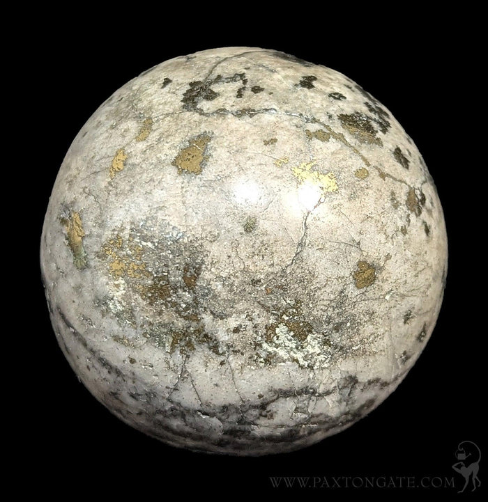 chalcopyrite with quartz sphere-Minerals-Peru Minerals-PaxtonGate