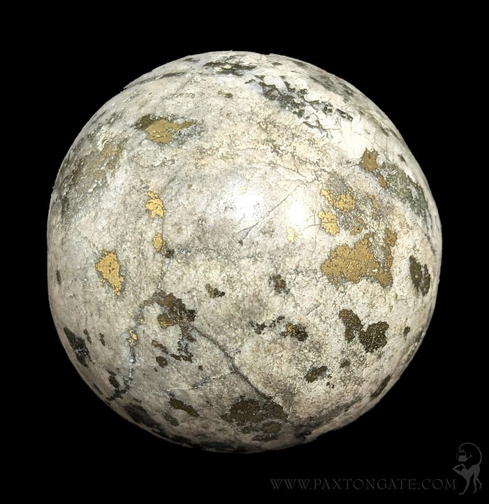 chalcopyrite with quartz sphere-Minerals-Peru Minerals-PaxtonGate