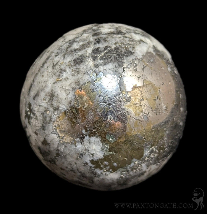 chalcopyrite with quartz sphere-Minerals-Peru Minerals-PaxtonGate