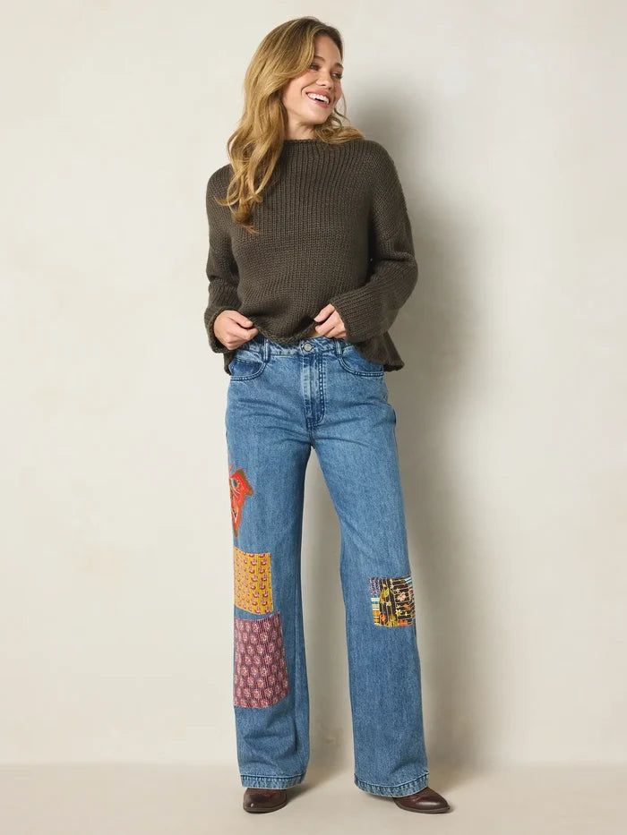 Chunky Knit Mockneck Sweater - Charcoal-view 7