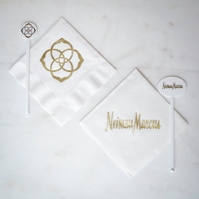 Corporate White Linen-Like Napkins