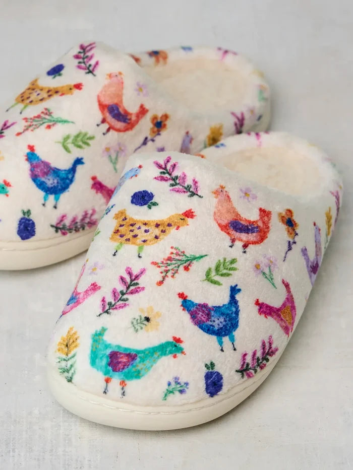 Cozy Sherpa Slippers - Chickens-view 2