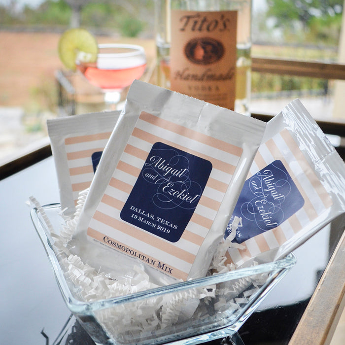 Custom Cosmopolitan Mix Wedding Favors