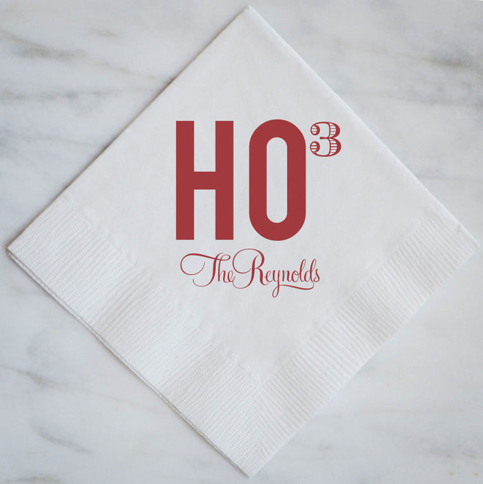 Custom Ho Ho Ho Holiday Napkins - Set of 100