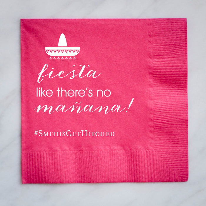 Custom Mexican Fiesta Party Napkins - Set of 100