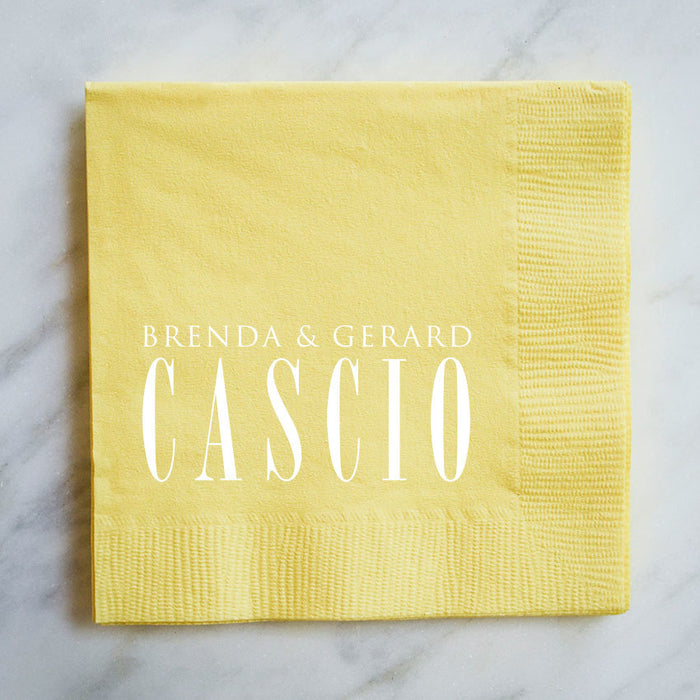 Custom Napkins with Names - Set of 100