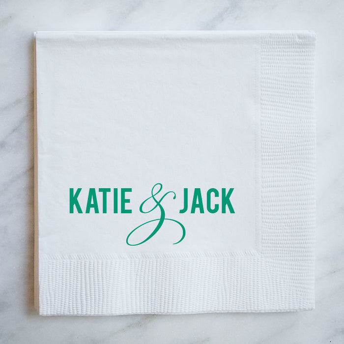 Custom Napkins with Names - Set of 100