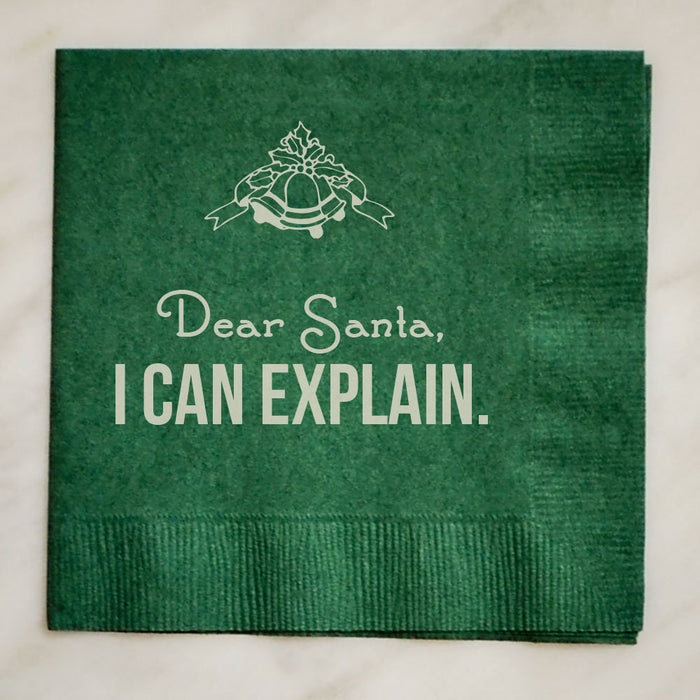 Personalized Christmas Party Napkins - Set of 100