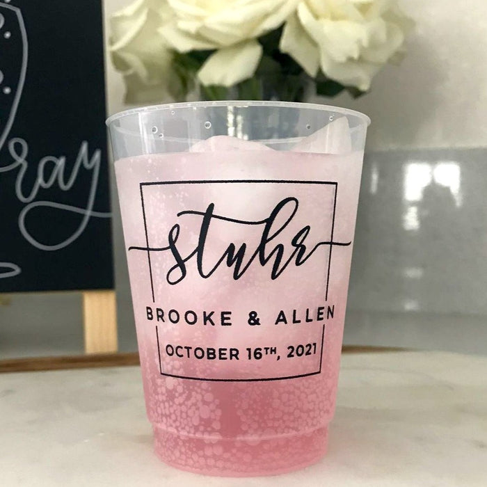 Custom Square Monogram Cups
