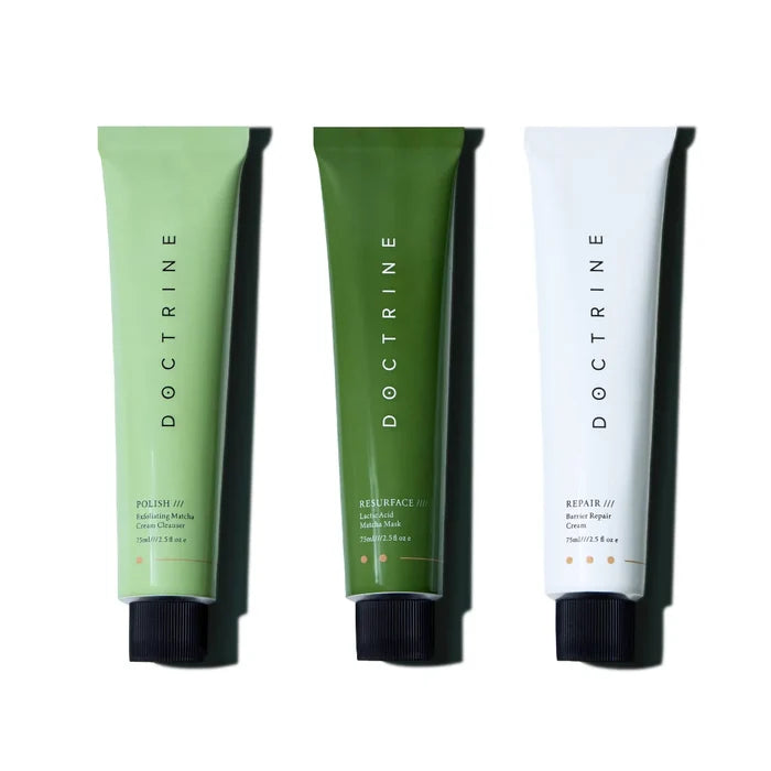 Doctrine Matcha Power Peel 3 Step Set - Polish, Resurface and Repair