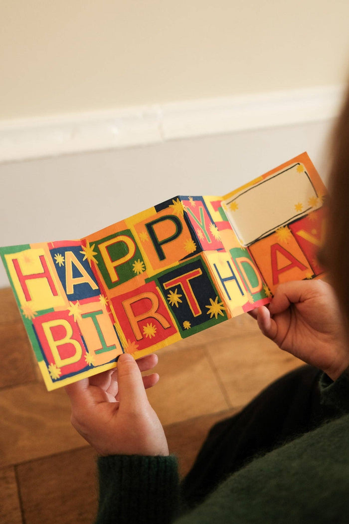 Happy Birthday Concertina Greeting Card | East End Press