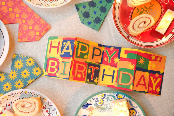 Happy Birthday Concertina Greeting Card | East End Press