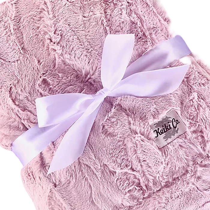 keiki co blush bella throw, pink plush throw blanket, luxury cozy blanket, blush home décor, soft microfiber throw, neutral pink blanket, cozy gift idea, keiki co throw