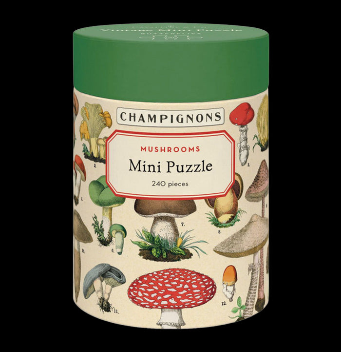 Mushrooms Mini Jigsaw Puzzle-Kids-Cavallini & Co.-PaxtonGate