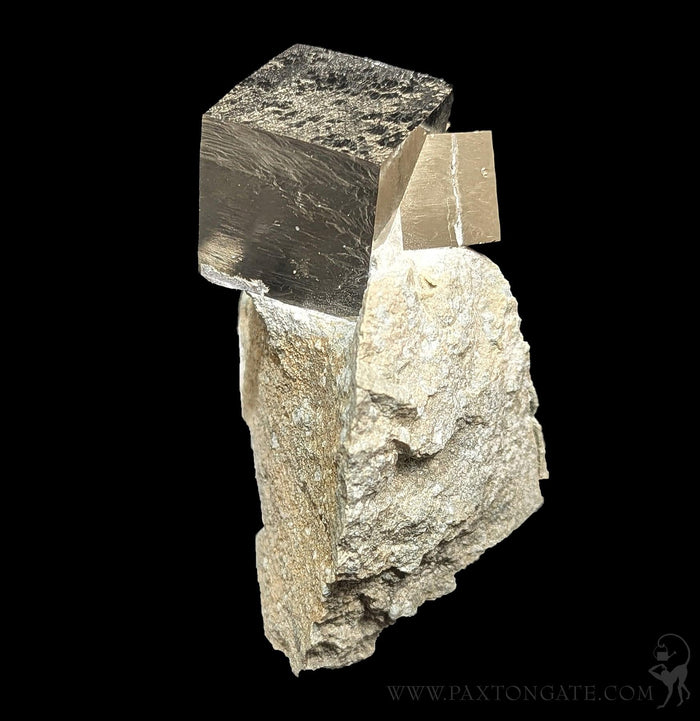 Pyrite Cube on Matrix Specimen B-Minerals-Piritas de Navajun-PaxtonGate