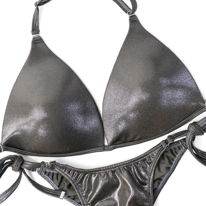 QS CL: Hologram Silver Posing Practice Suit. Large Molded/Brazilian, Modest Rise.  Angel Competition BikinisThe best NPC Competition Suits for the Bikini Division, Fit Model Division Suits, and bodybuilding suits.