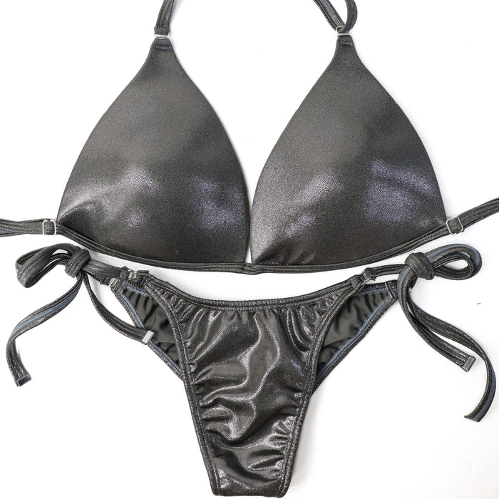 QS CL: Hologram Silver Posing Practice Suit. Large Molded/Brazilian, Modest Rise.  Angel Competition BikinisThe best NPC Competition Suits for the Bikini Division, Fit Model Division Suits, and bodybuilding suits.