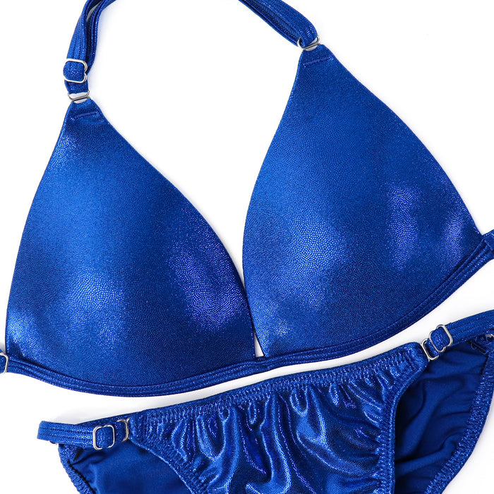 QS ST: Hologram Electric Blue Fit Model Suit. Small Molded/Fit Model 2.  Angel Competition BikinisThe best NPC Competition Suits for the Bikini Division, Fit Model Division Suits, and bodybuilding suits.
