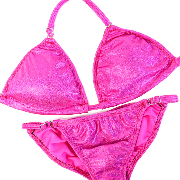 QS ST: Hologram Pink Fit Model Suit. Medium/Fit Model 2.  Angel Competition BikinisThe best NPC Competition Suits for the Bikini Division, Fit Model Division Suits, and bodybuilding suits.