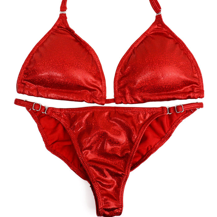 QS ST: Hologram Red Fit Model Suit. Medium/Fit Model 1.  Angel Competition BikinisThe best NPC Competition Suits for the Bikini Division, Fit Model Division Suits, and bodybuilding suits.