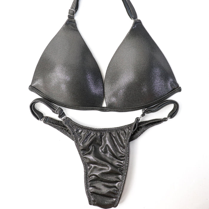 QS ST: Hologram Silver Posing Practice Suit. Small Molded/Micro.  Angel Competition BikinisThe best NPC Competition Suits for the Bikini Division, Fit Model Division Suits, and bodybuilding suits.