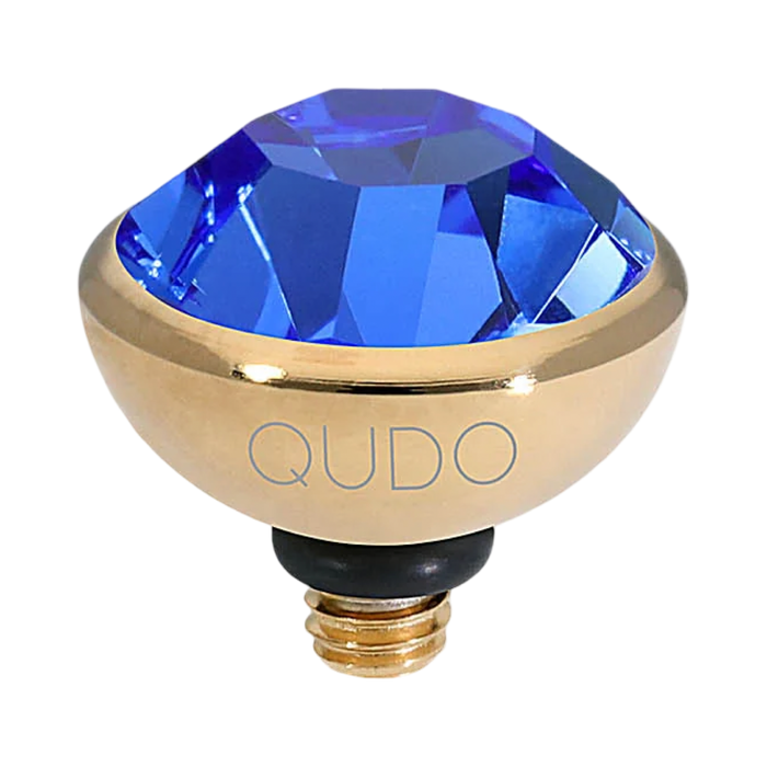 blue sapphire bottone gold top swarovski crystal interchangeable jewelry
