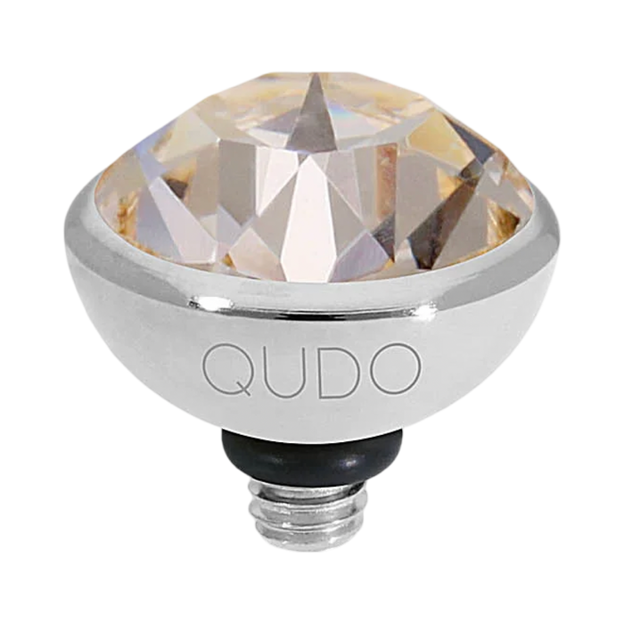 QUDO Bottone Crystal Jewelry Topper – Silver