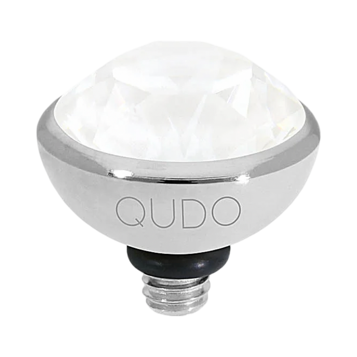 QUDO Bottone Crystal Jewelry Topper – Silver