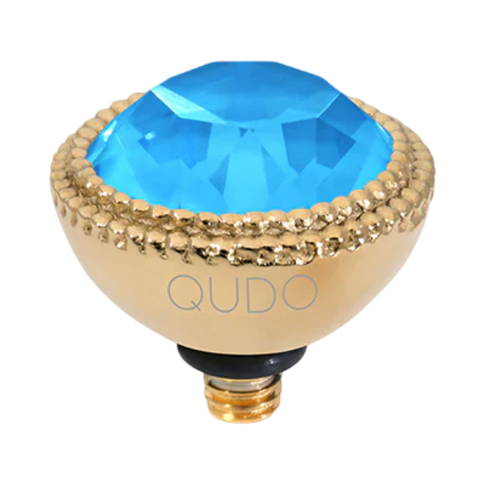 qudo fabero gold topper blue crystal collection electric blue delite swaqrovski