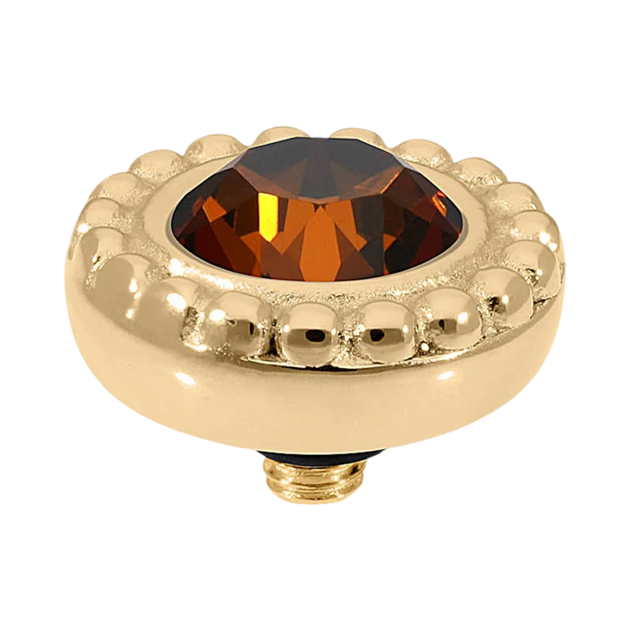 guiare qudo top gold red orange crystal collection smoked amber swarovski